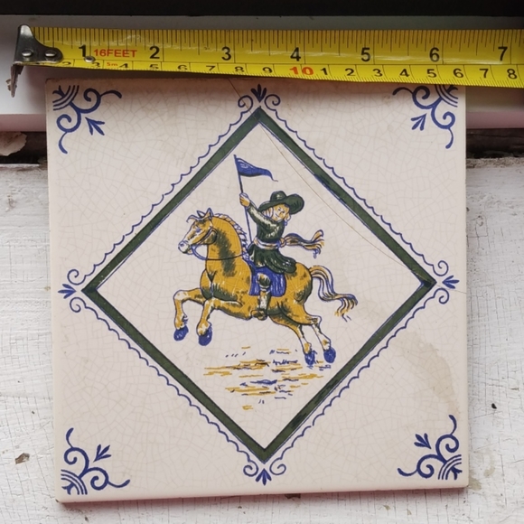 Tile mettlach soldier on horse made in germany - Picture 8 of 10